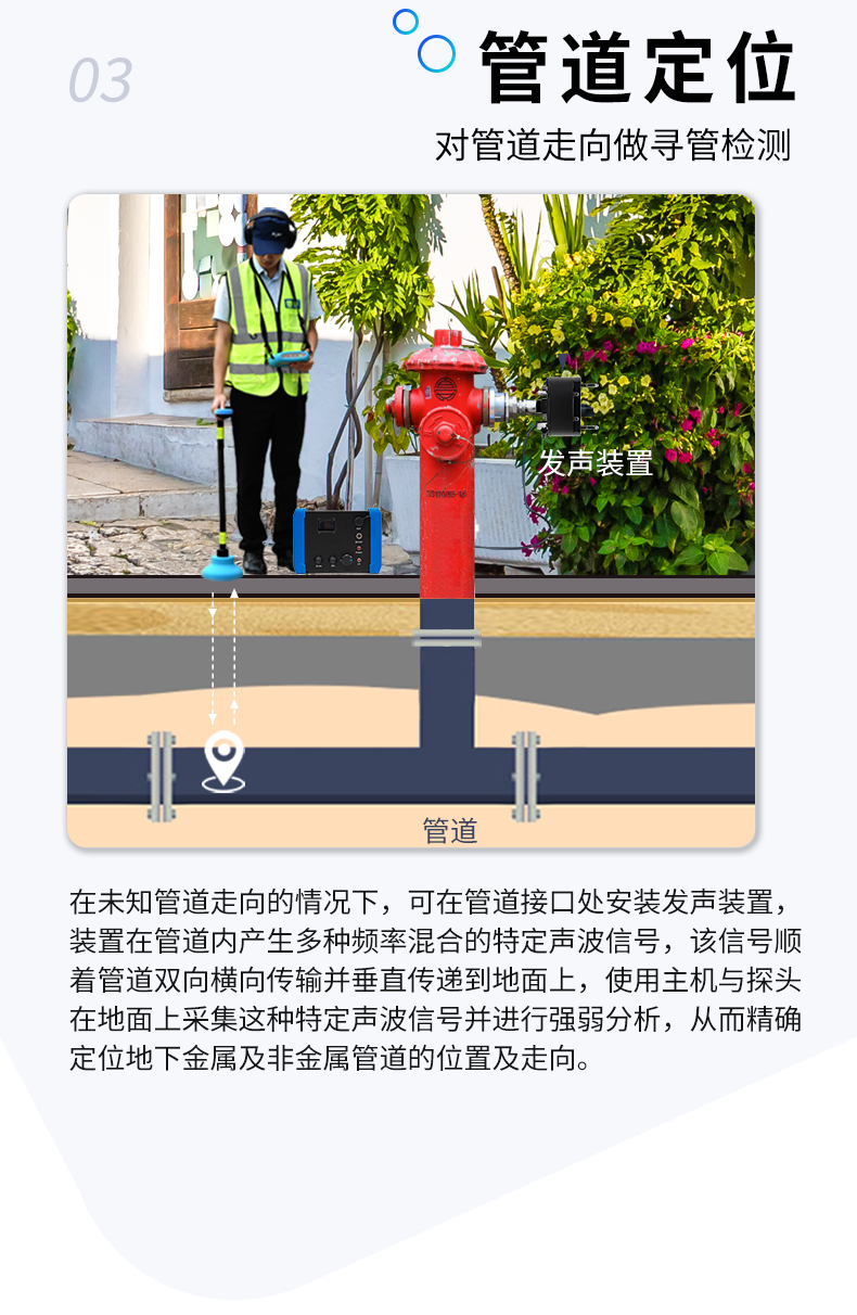 PQ-BT30無(wú)線測(cè)漏儀管道定位