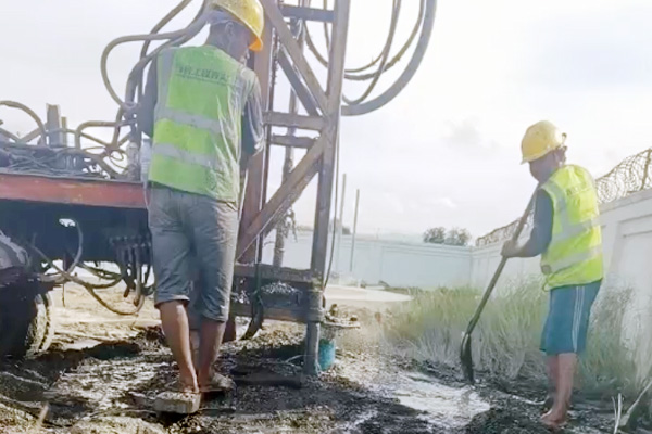 找水儀定位后成功打井圖2